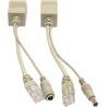 Injector PoE / Splitter PoE (for AP, complete) - 15 cm, white