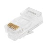100 PZ PEZZI PLUG PLUGS RJ45 CAVO DI RETE  PLACCATI ORO CAT 5e