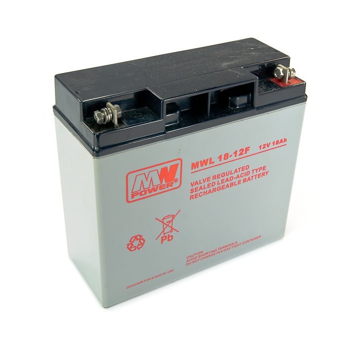 Batteria MWL 18-12F 12V 18Ah Long Life (connettore verticale)