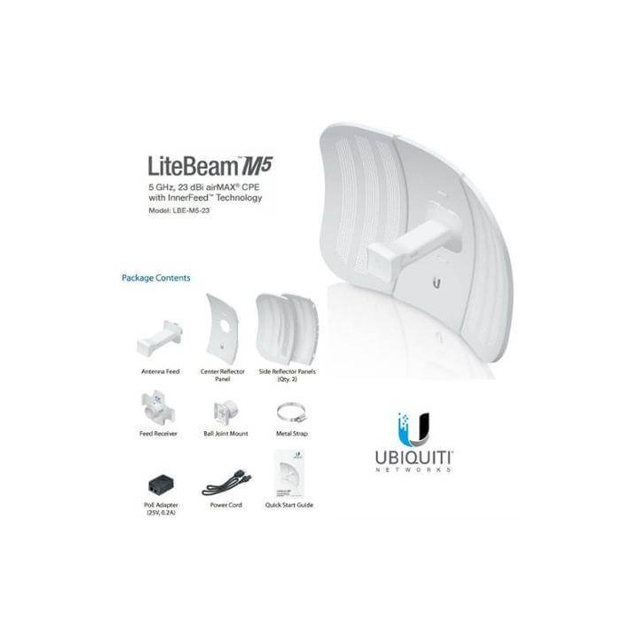 Ubiquiti LiteBeam M5 LBE-M5-23 - CPE access point outdoor POE 5GHz 23dBi