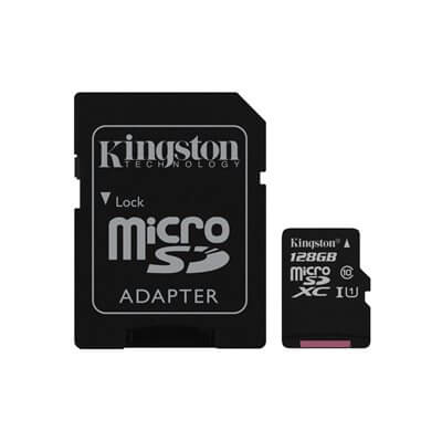 MEMORY CARD MICRO SD 128GB c10 UHS-I KINGSTON CANVAS SDCS/128GB